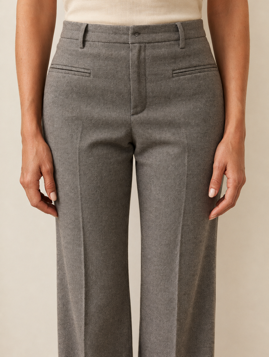 Coralie cashmere-blend suit trousers, waistband and pocket detail