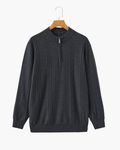 Ainsdale Men's Cashmere Ribbed Half-Zip Jumper – photo 3