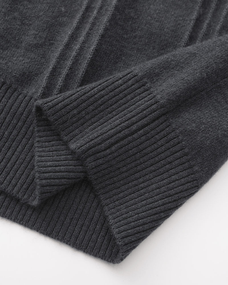 Ainsdale Men's Cashmere Ribbed Half-Zip Jumper – photo 7