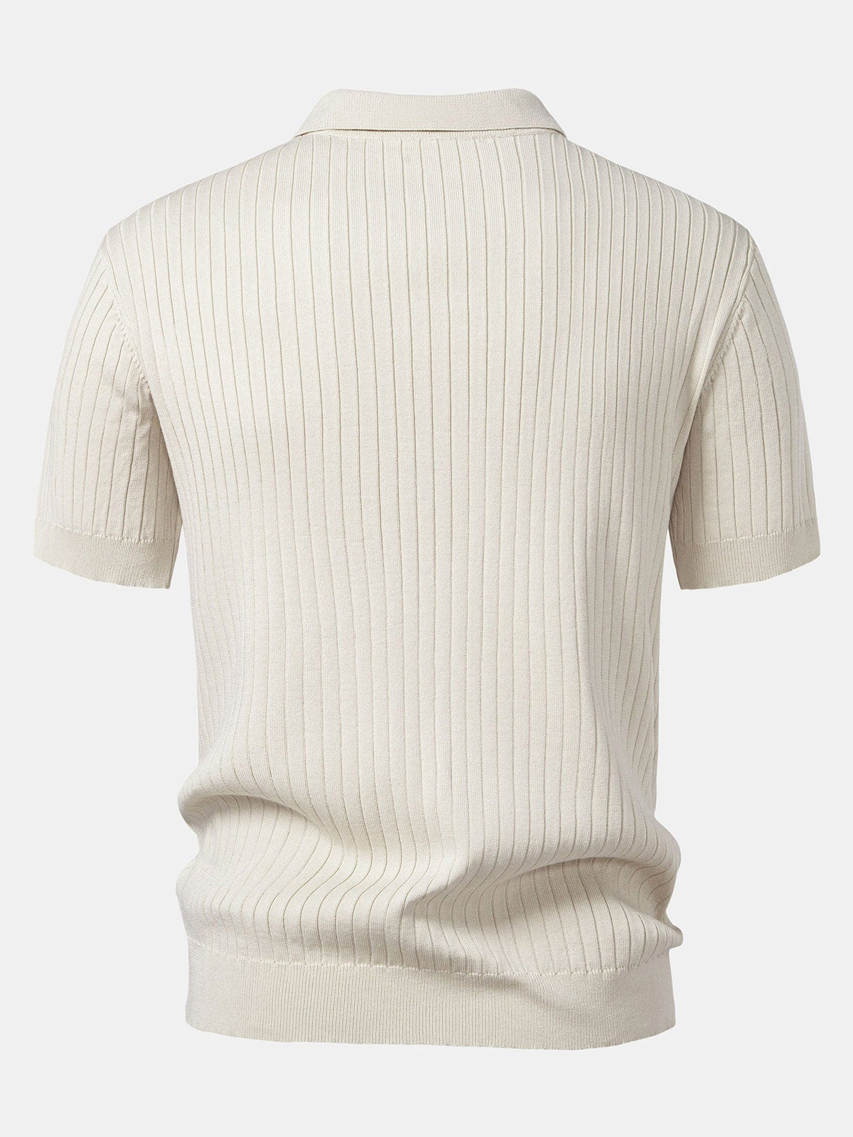 Aldon Men's Striped V-Neck Knit Polo Shirt – photo 6