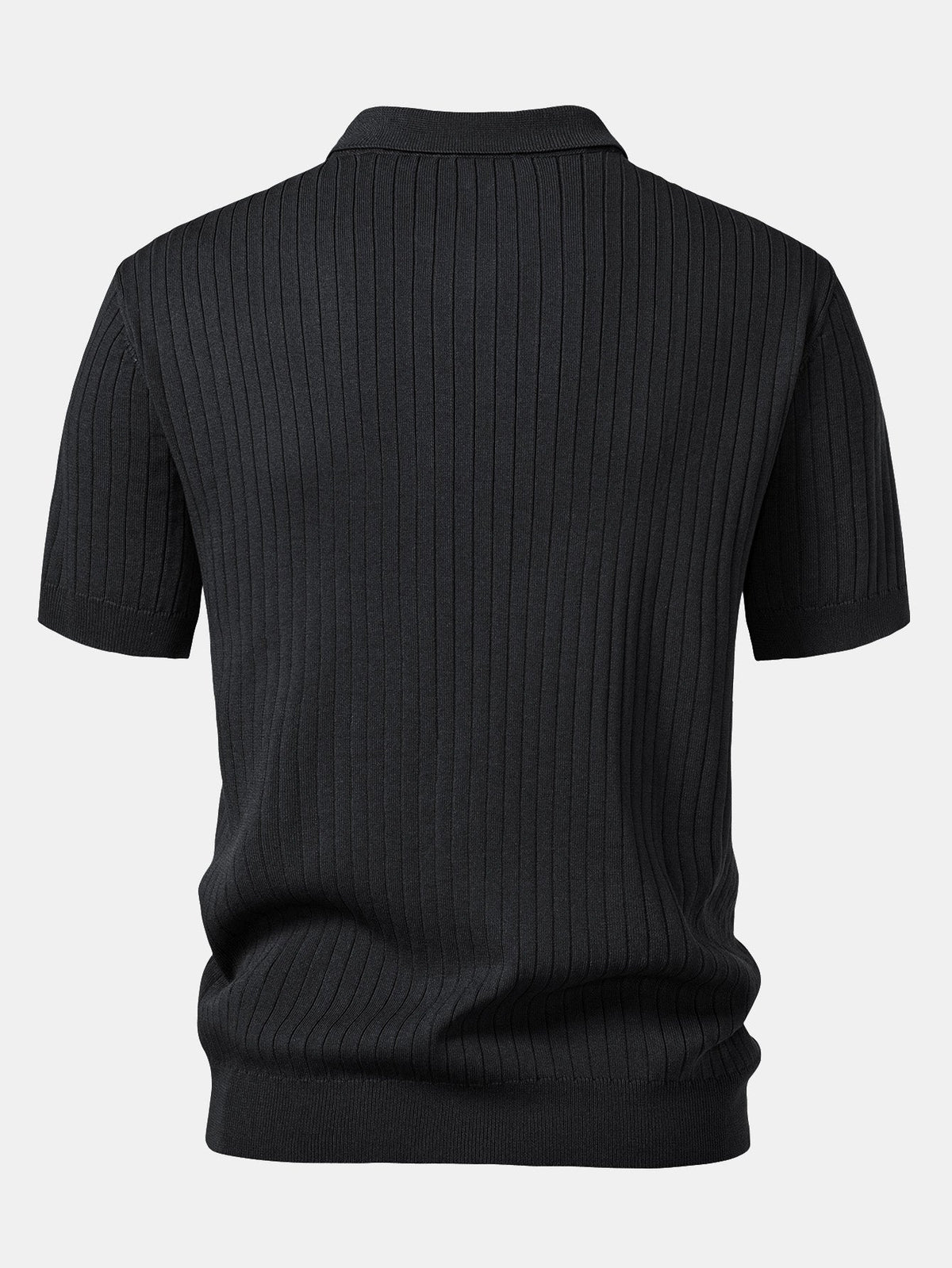 Aldon Men's Striped V-Neck Knit Polo Shirt – photo 8
