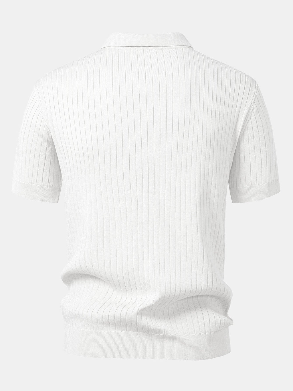 Aldon Men's Striped V-Neck Knit Polo Shirt – photo 12