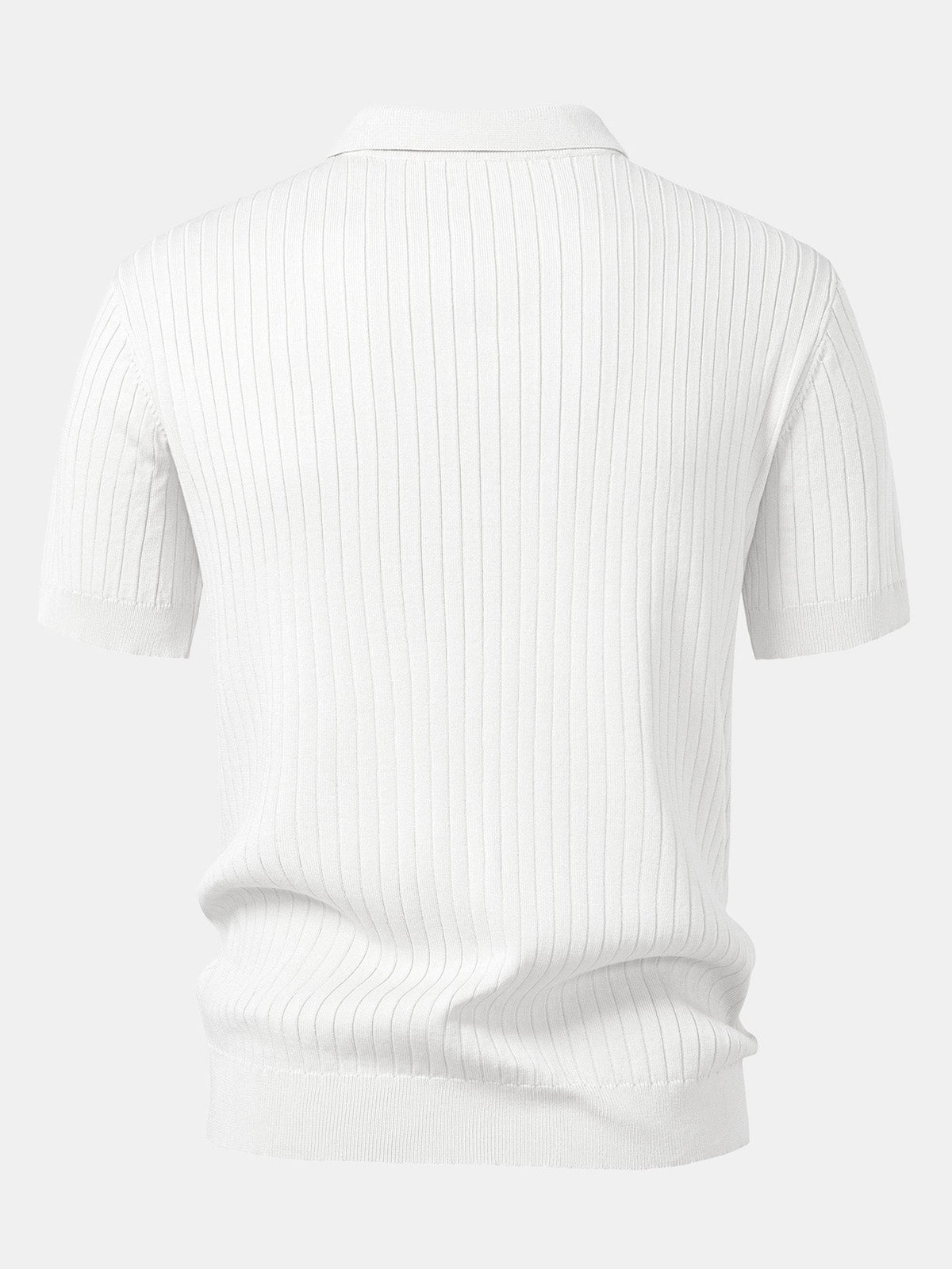 Aldon Men's Striped V-Neck Knit Polo Shirt – photo 12
