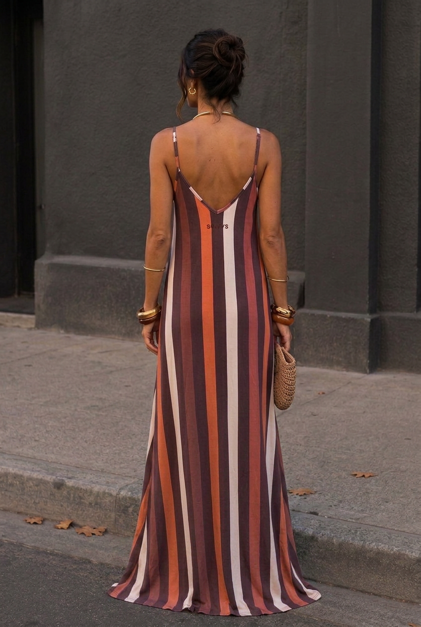 Arden Lounge Maxi Dress - Amber Stripe – photo 3