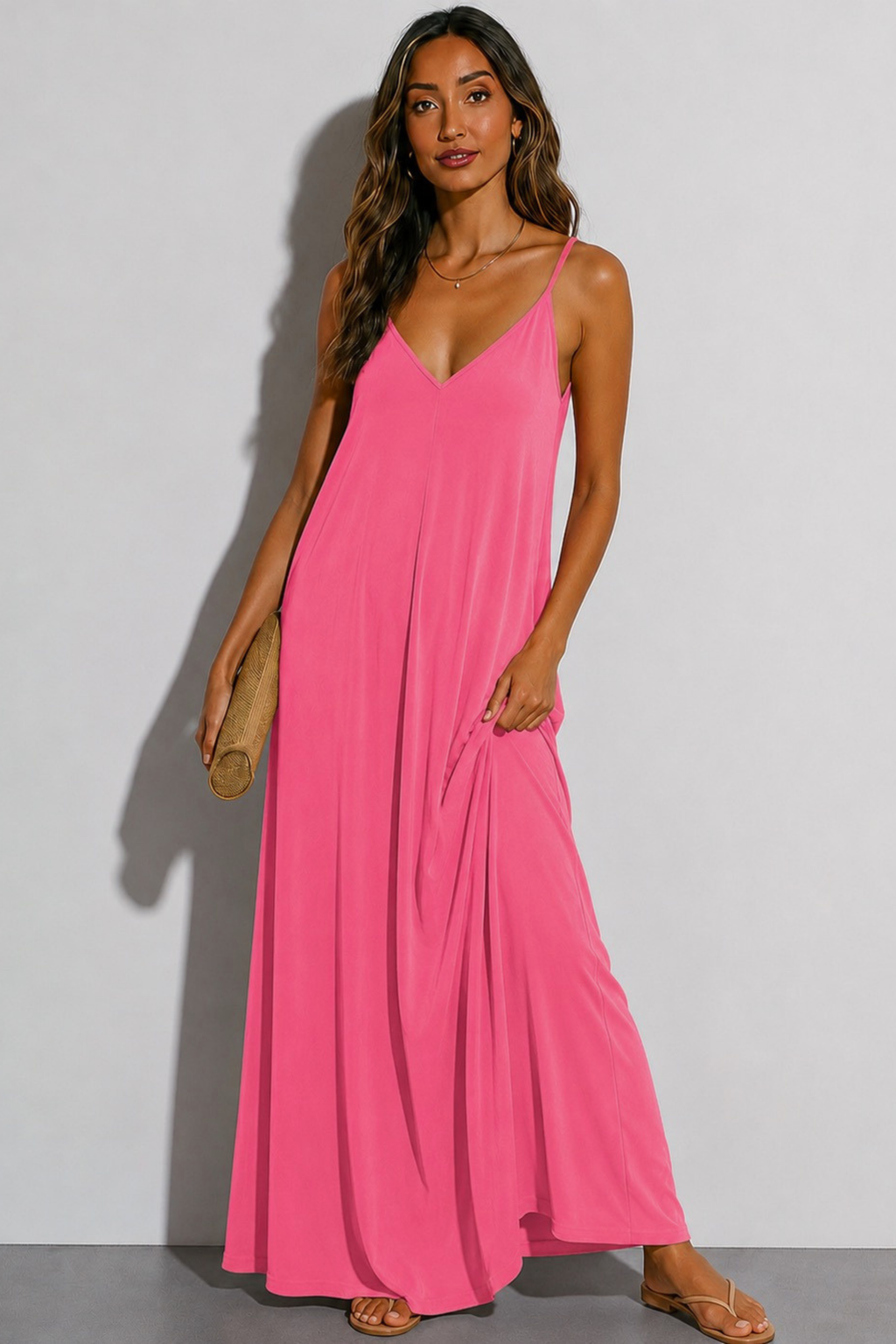 Arden Lounge Maxi Dress - Fuchsia – photo 4