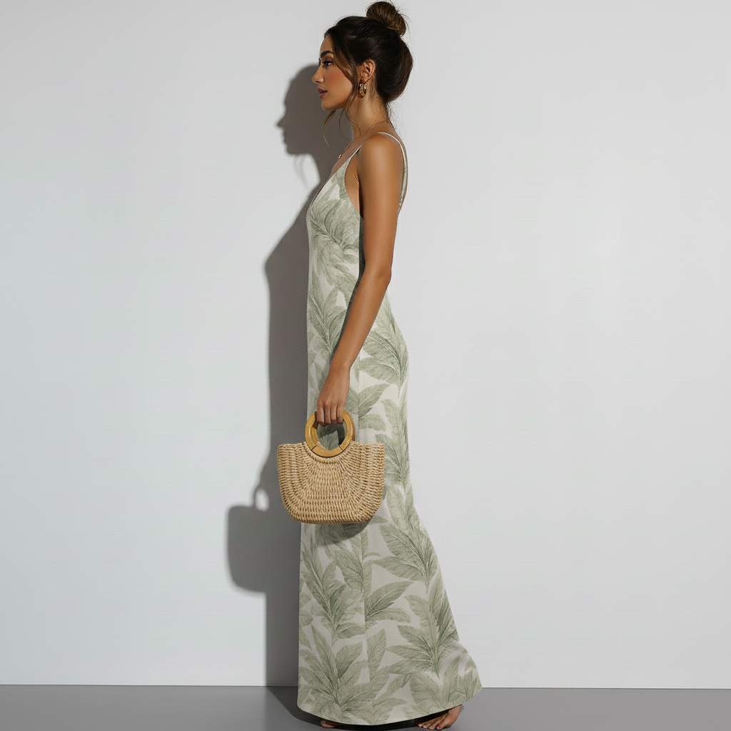 Arden Lounge Maxi Dress - Palm Leaf – photo 3