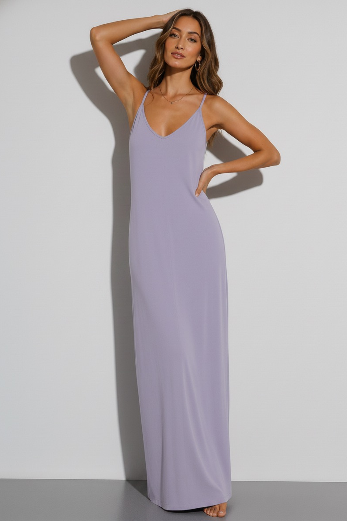 Arden Lounge Maxi Dress - Soft Lilac – photo 4