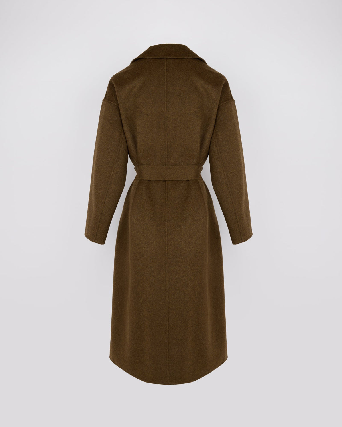 Aurelia | Long Belted Coat with Plush Patch Pockets - Espresso – photo 6