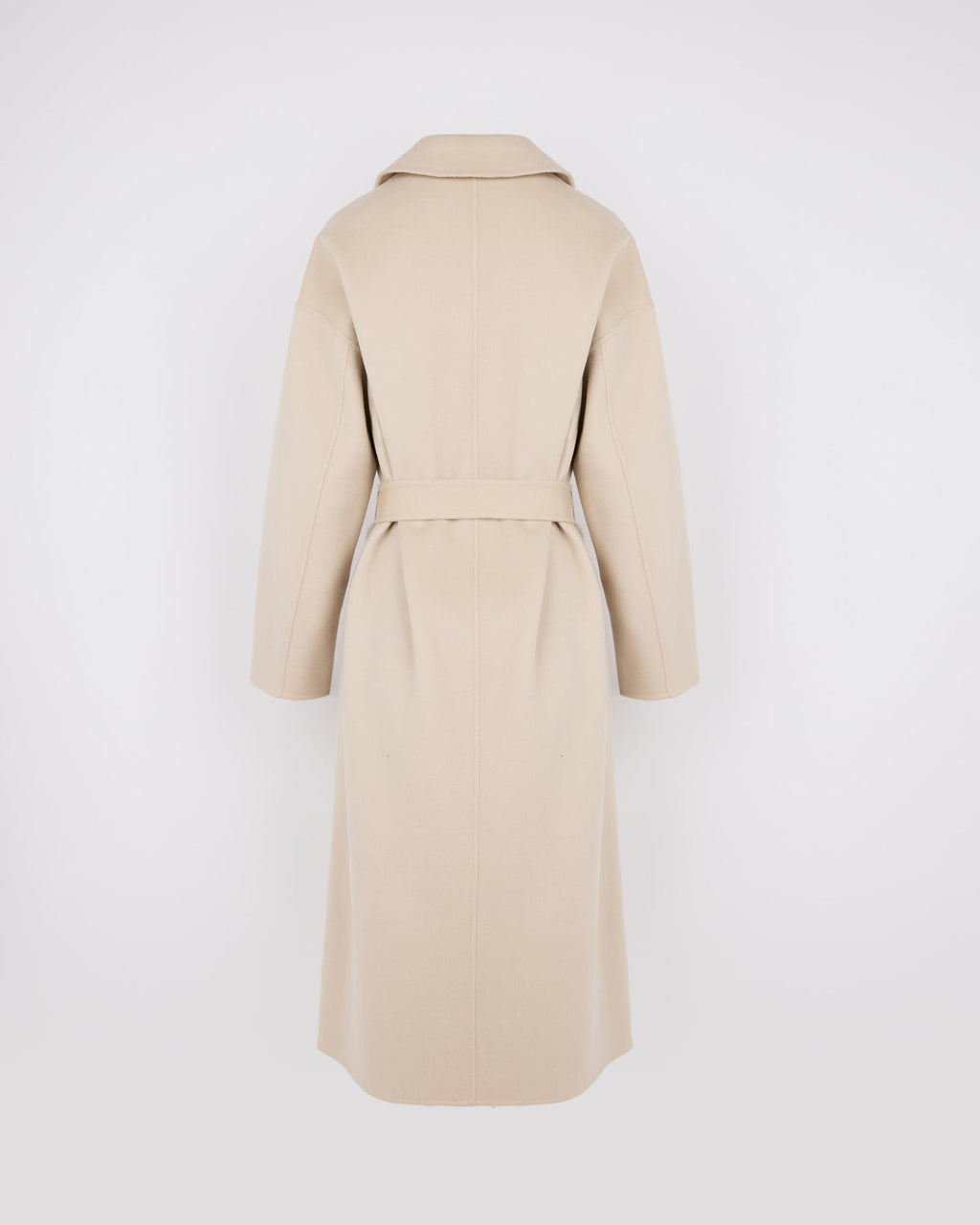 Aurelia | Long Belted Coat with Plush Patch Pockets - Sand – photo 5