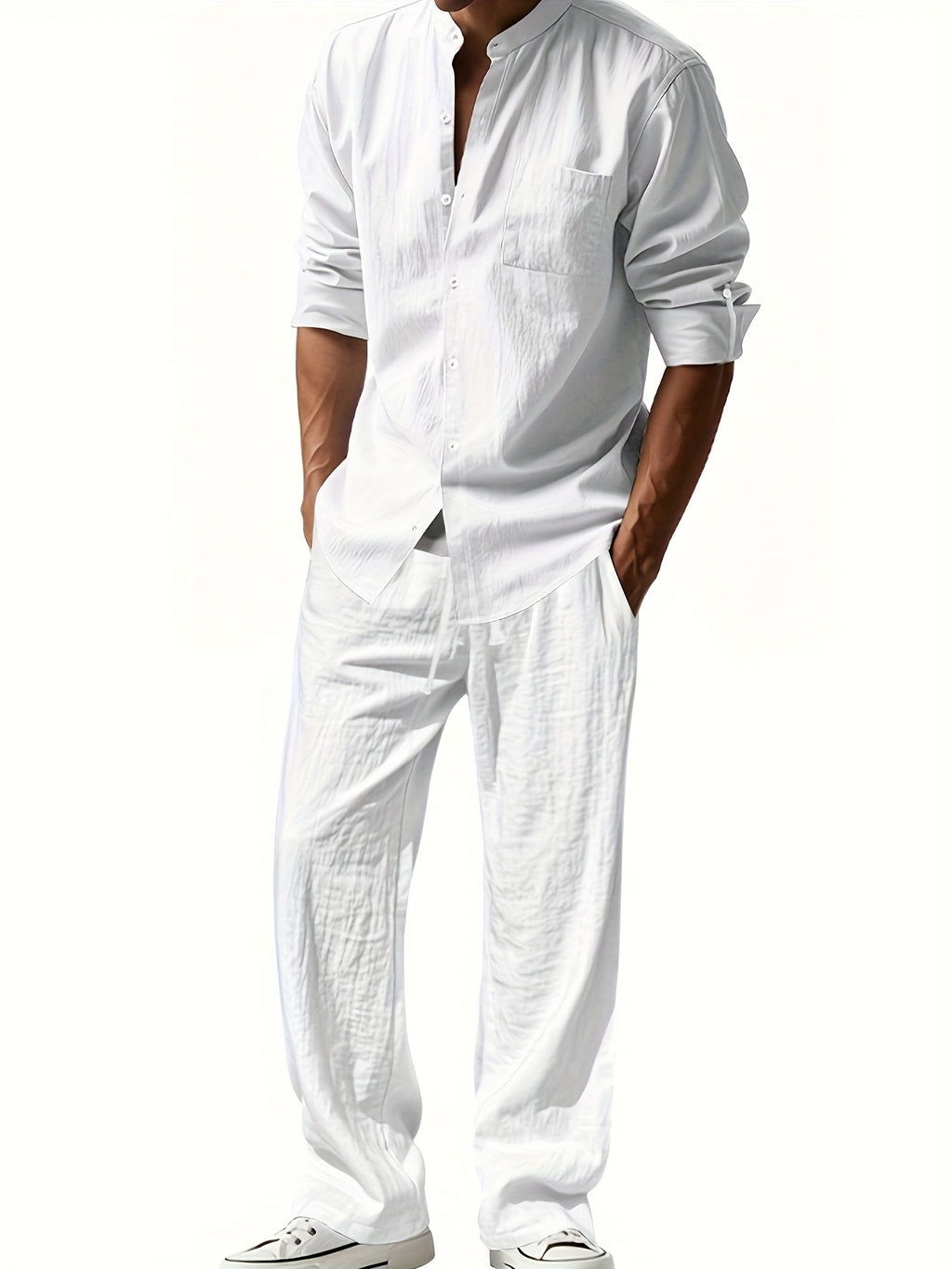 Bennett Men's Casual Linen Set – photo 3