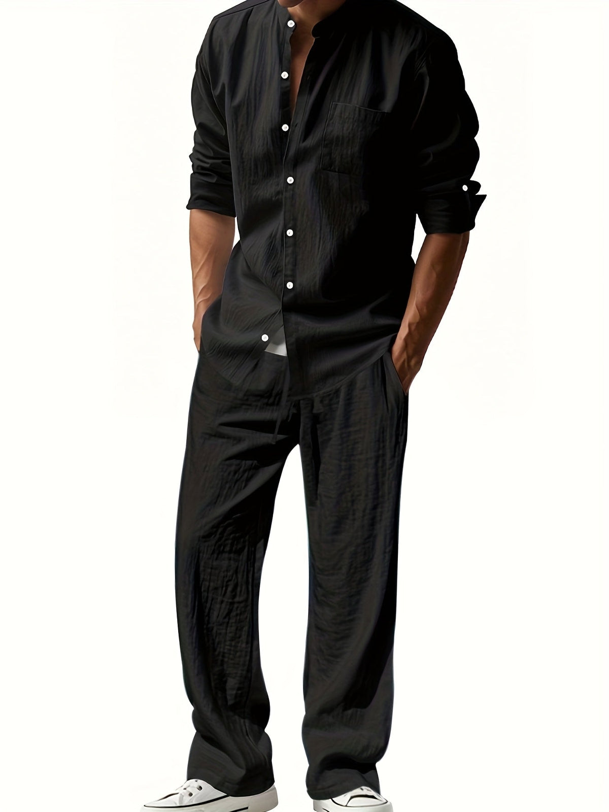 Bennett Men's Casual Linen Set – photo 5