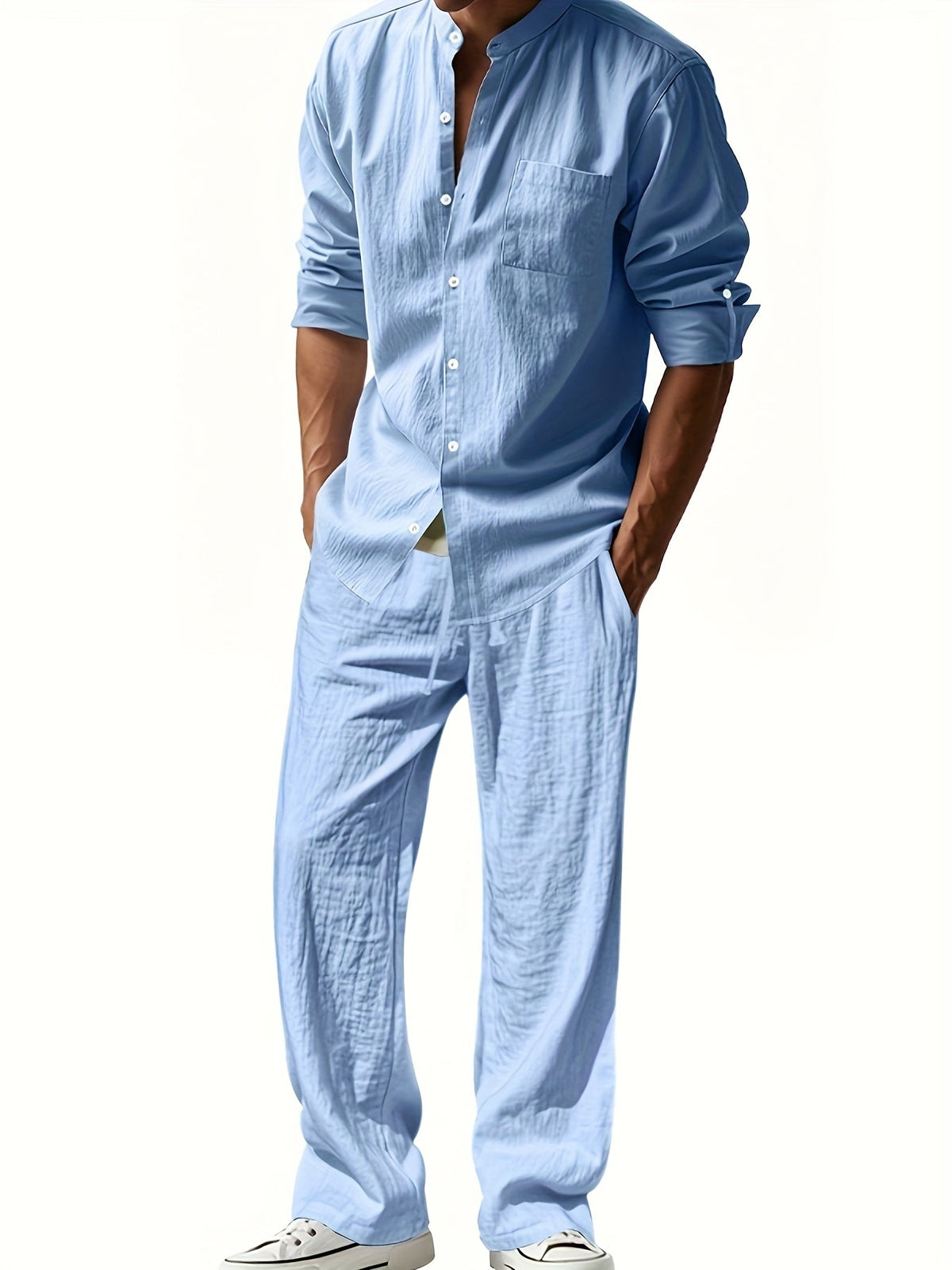 Bennett Men's Casual Linen Set – photo 7