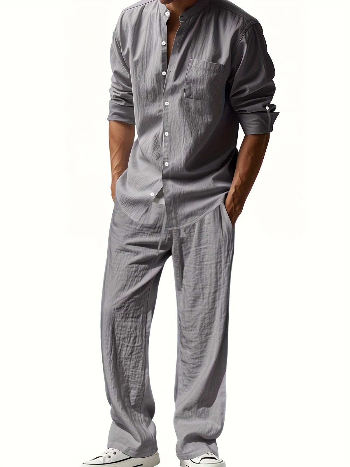 Bennett Men's Casual Linen Set – photo 9