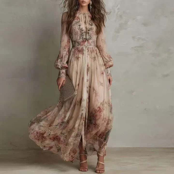 Constance | Vintage Floral Maxi Dress | Velbrooke