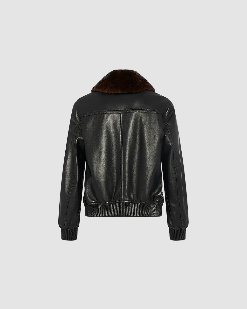 Cordelia | Retro Bomber Jacket with Detachable Collar - Black – photo 6