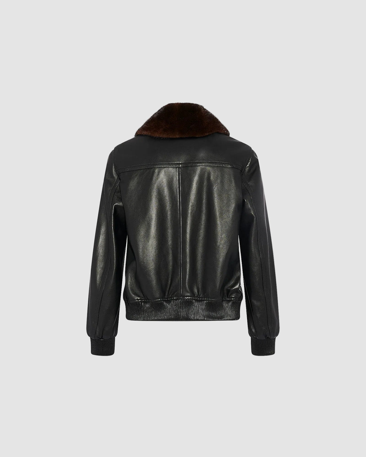 Cordelia | Retro Bomber Jacket with Detachable Collar - Black – photo 6