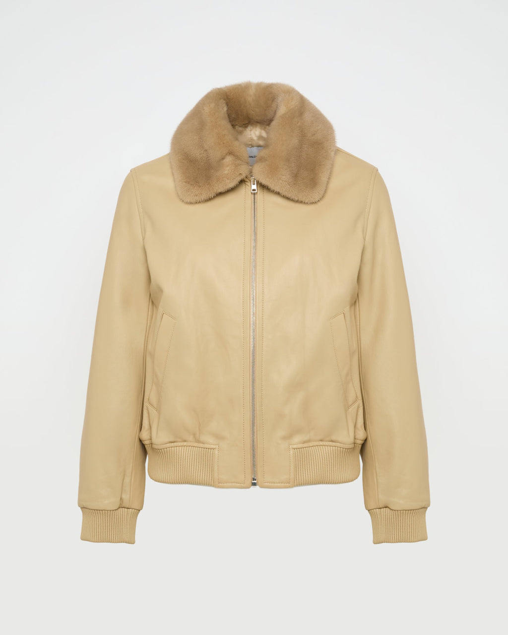 Cordelia | Retro Bomber Jacket with Detachable Collar - Oat – photo 6