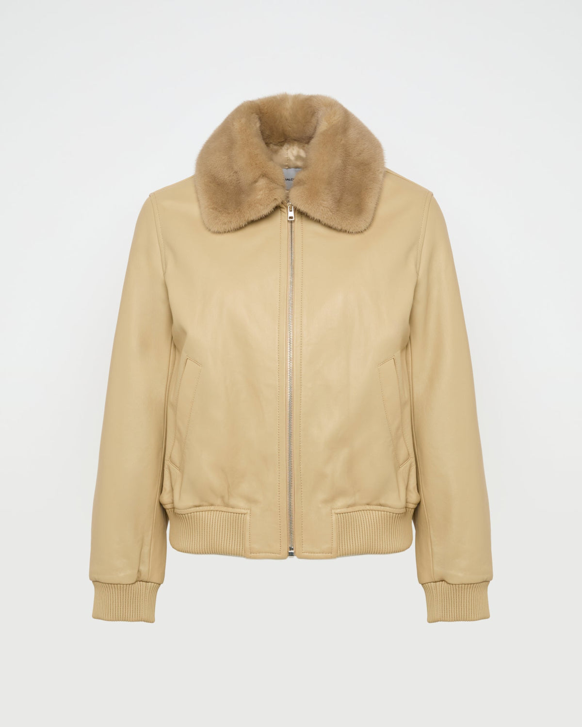 Cordelia | Retro Bomber Jacket with Detachable Collar - Oat – photo 6