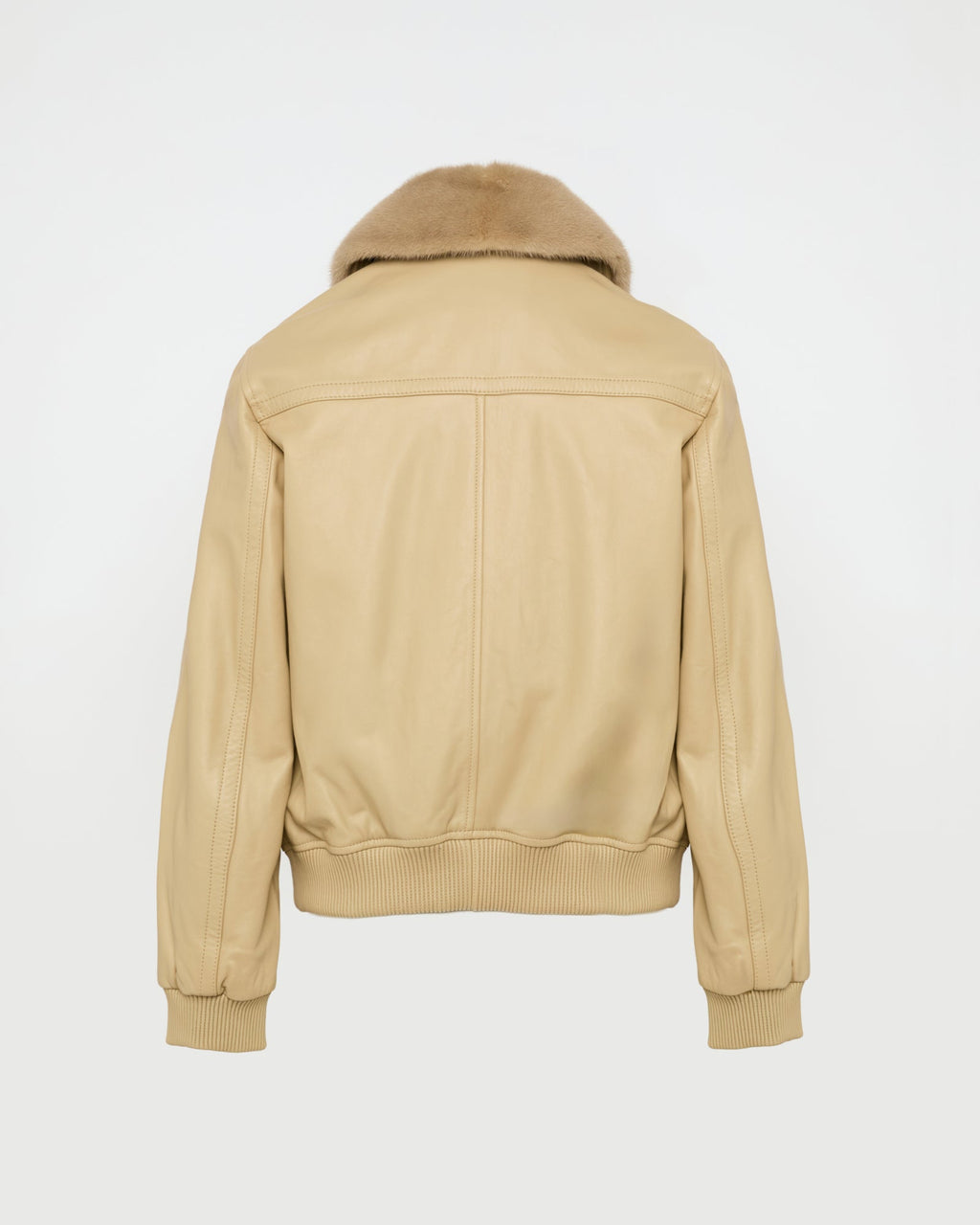 Cordelia | Retro Bomber Jacket with Detachable Collar - Oat – photo 7