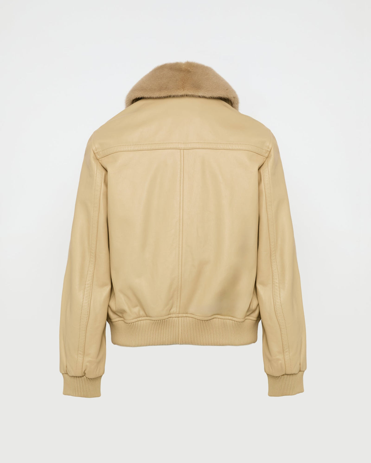 Cordelia | Retro Bomber Jacket with Detachable Collar - Oat – photo 7