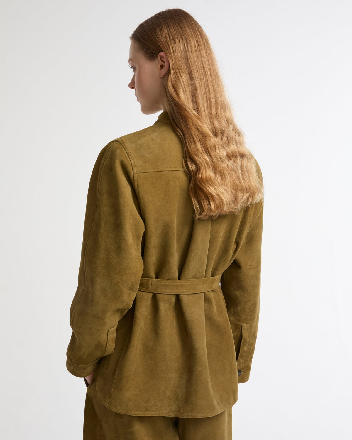Delphine | Belted Safari Jacket - Sage Green – photo 5