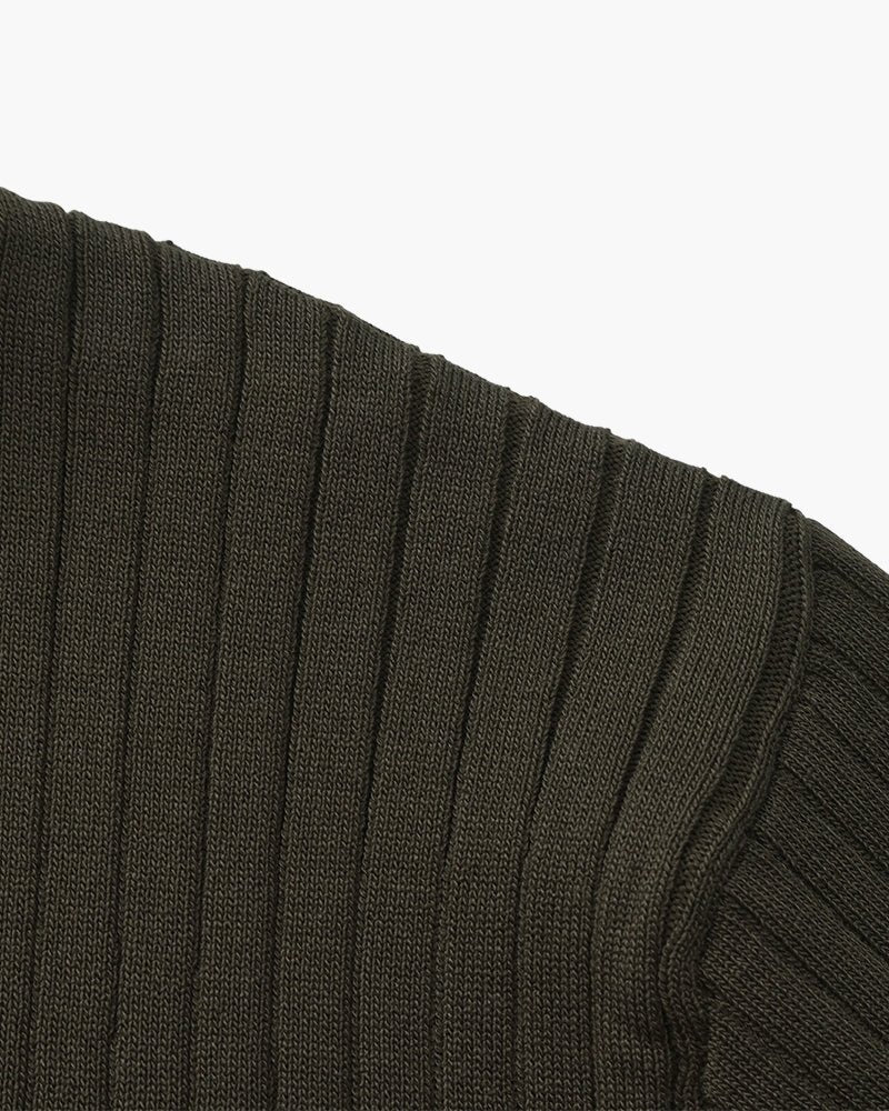 Denford Men's Ribbed Knit Polo Shirt – photo 28