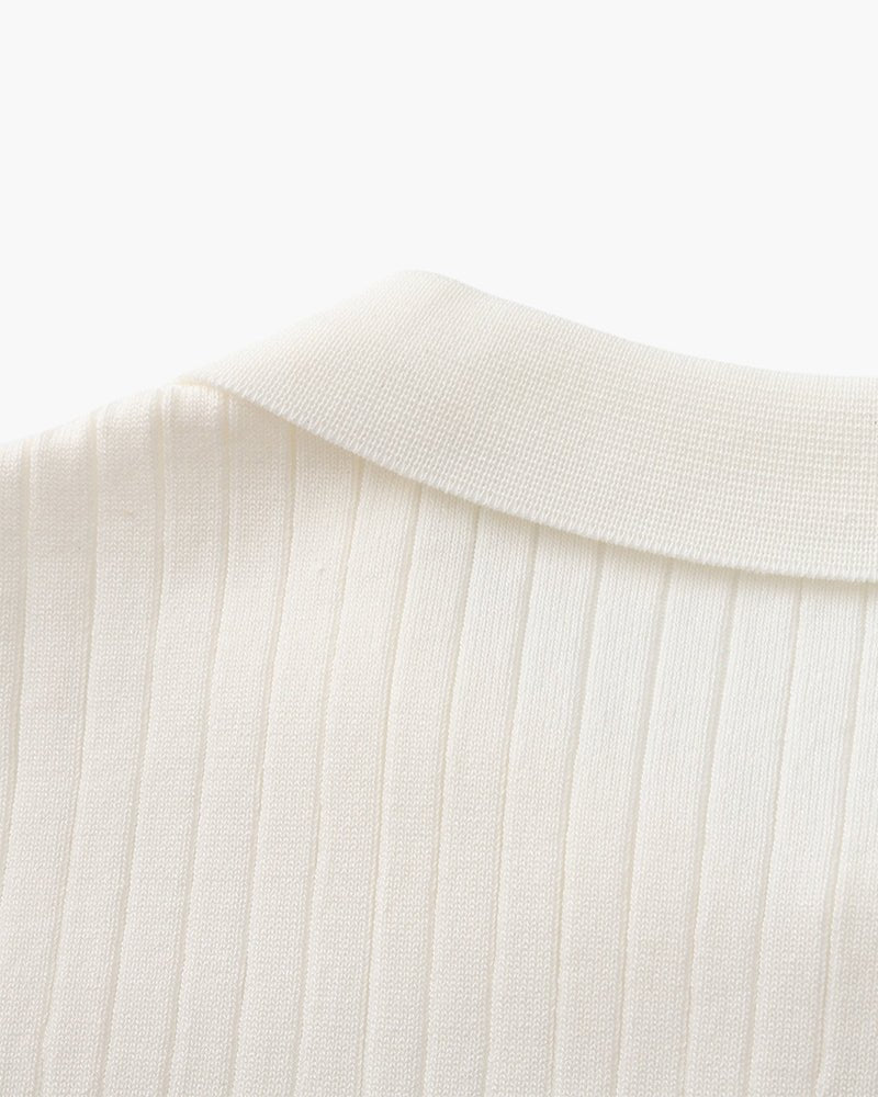 Denford Men's Ribbed Knit Polo Shirt – photo 32