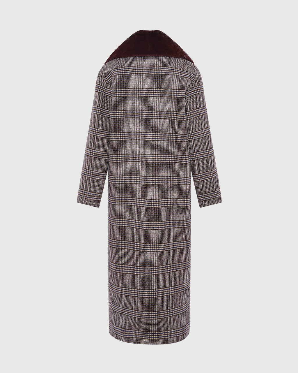 Eleanor | Long Double-Breasted Coat with Detachable Plush Collar - Hazel – photo 6