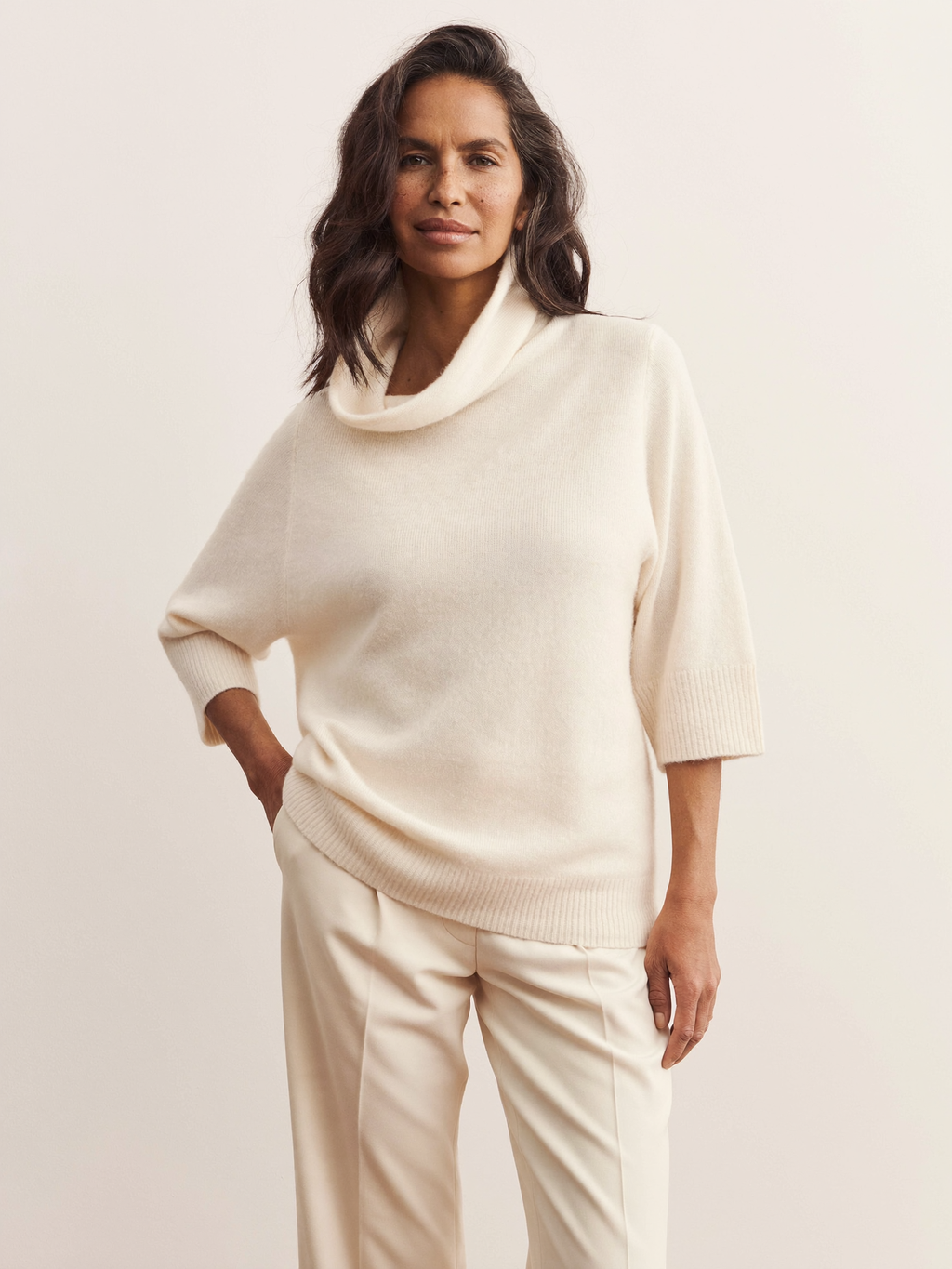 Eloise | Soft Knit Funnel-Neck Jumper | Velbrooke