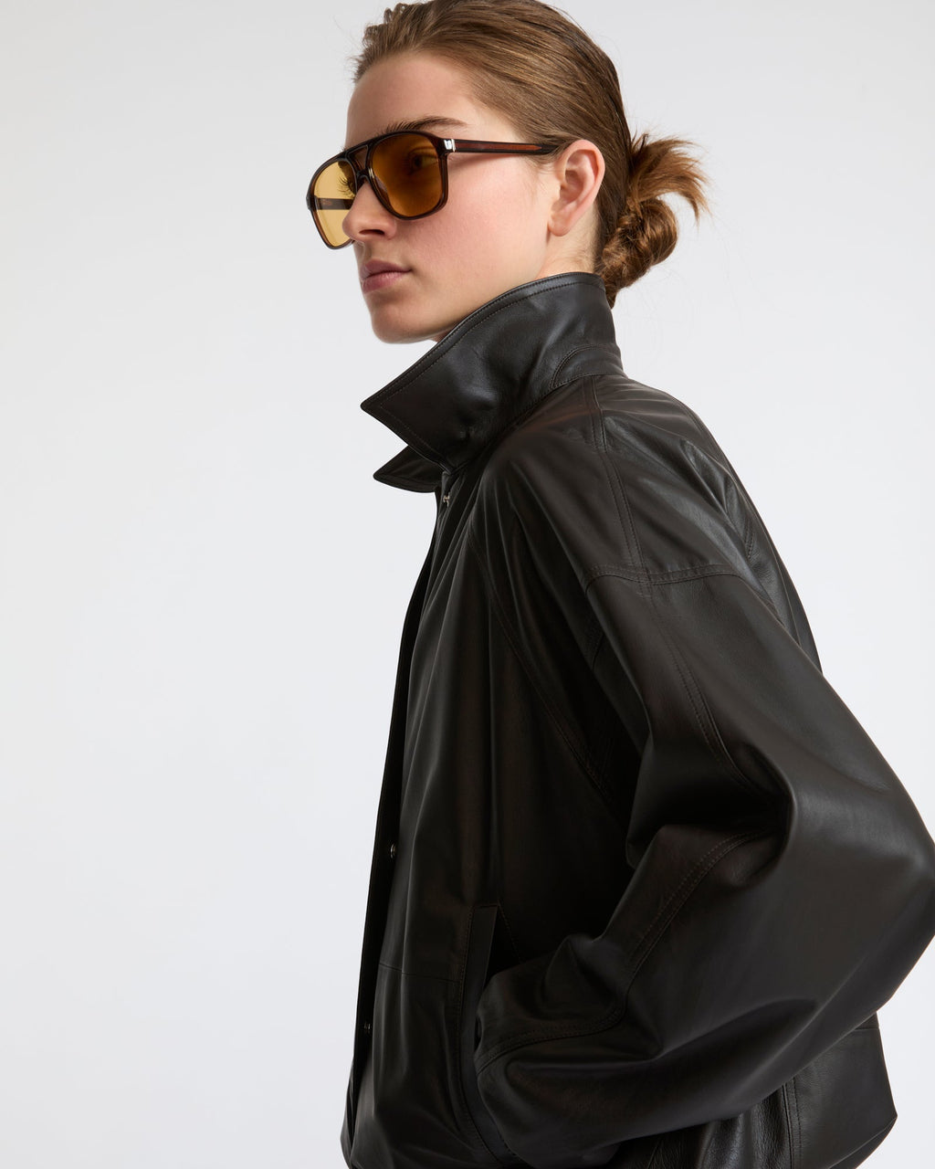 Esme | Clean-Line Short Jacket - Cocoa – photo 2