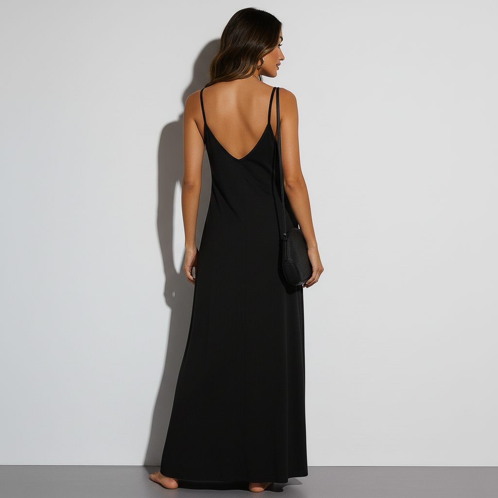 Halden Maxi Lounge Dress - Black – photo 3