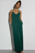Halden Maxi Lounge Dress - Deep Fern | Velbrooke