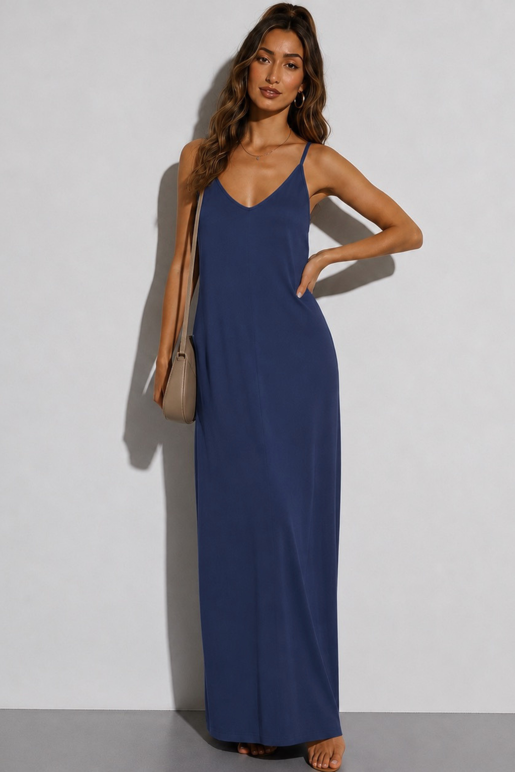 Halden Maxi Lounge Dress - Midnight Navy | Velbrooke