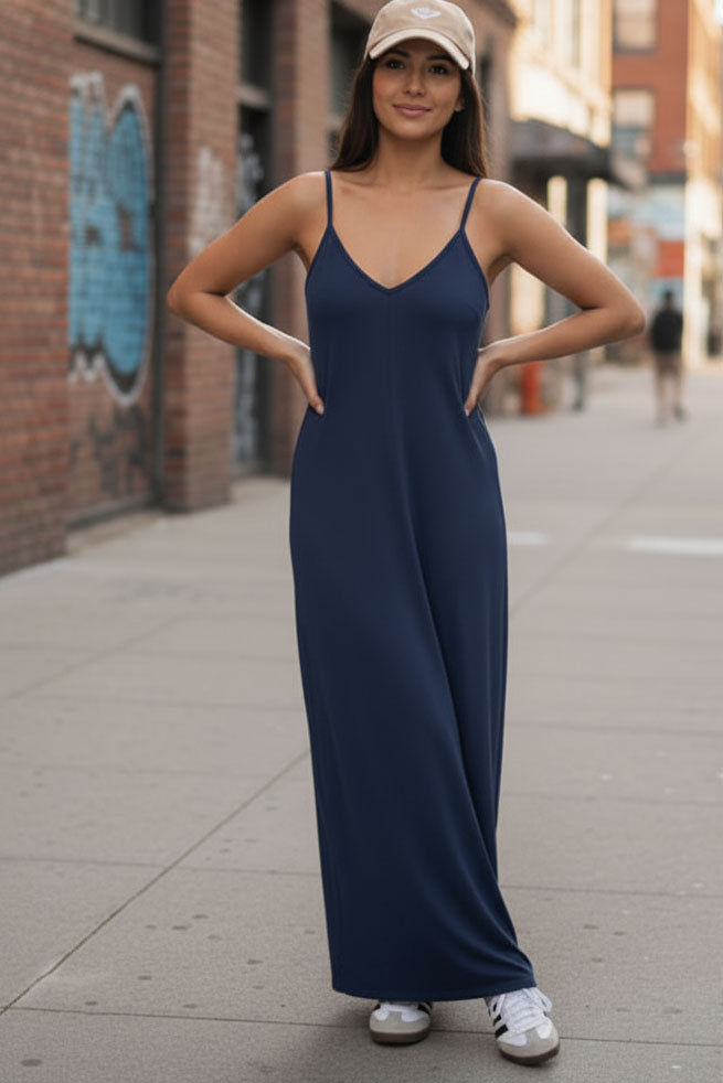 Halden Maxi Lounge Dress - Midnight Navy – photo 7