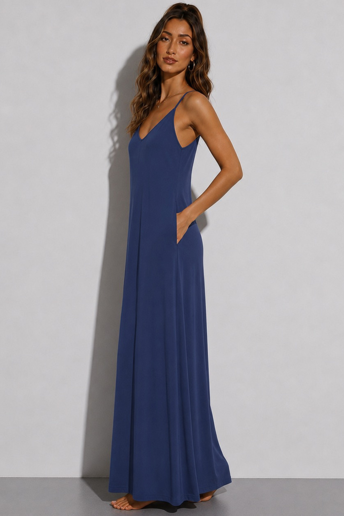 Halden Maxi Lounge Dress - Midnight Navy – photo 8
