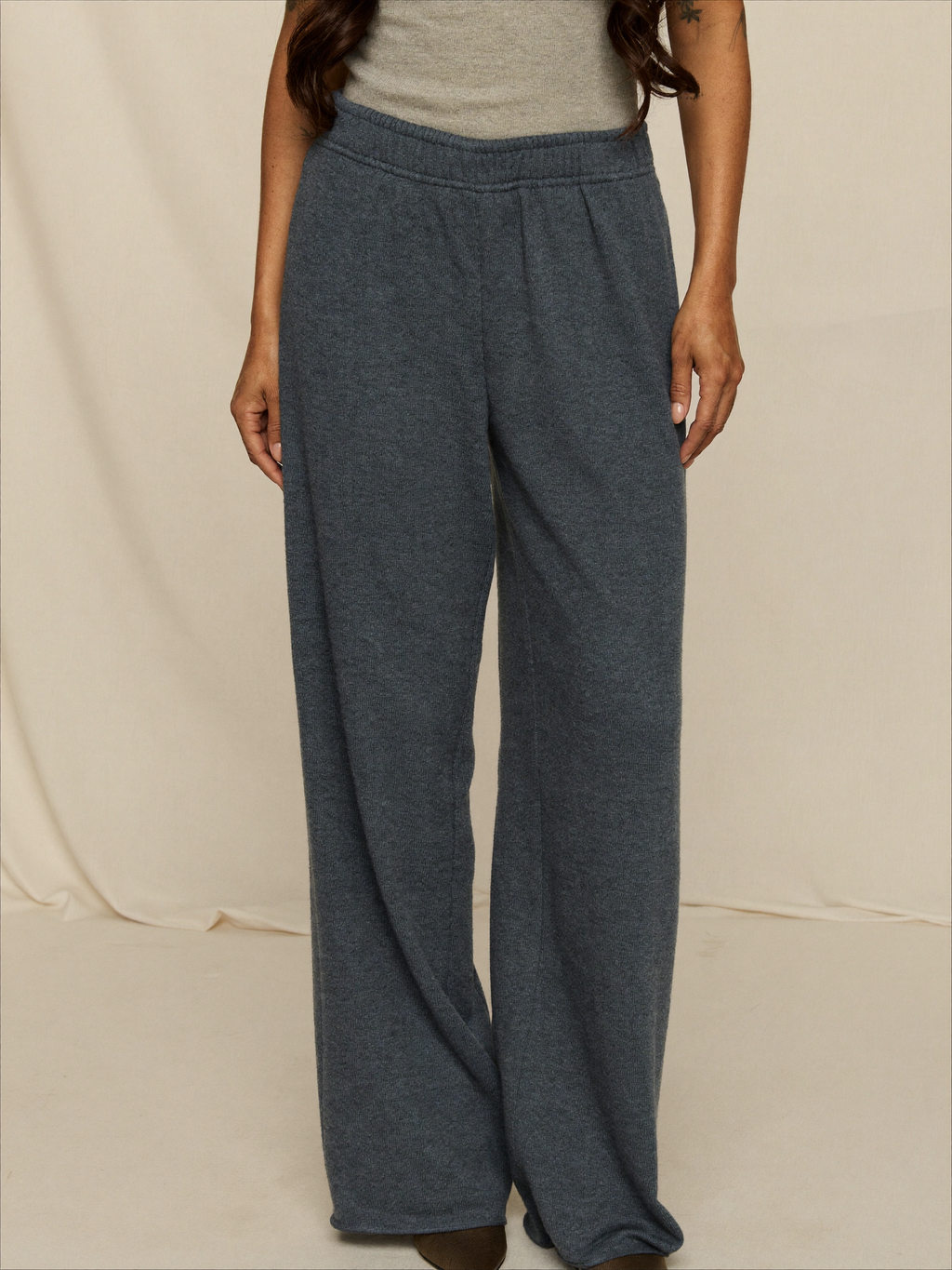 Helene | Merino Knit Wide-Leg Trousers | Velbrooke