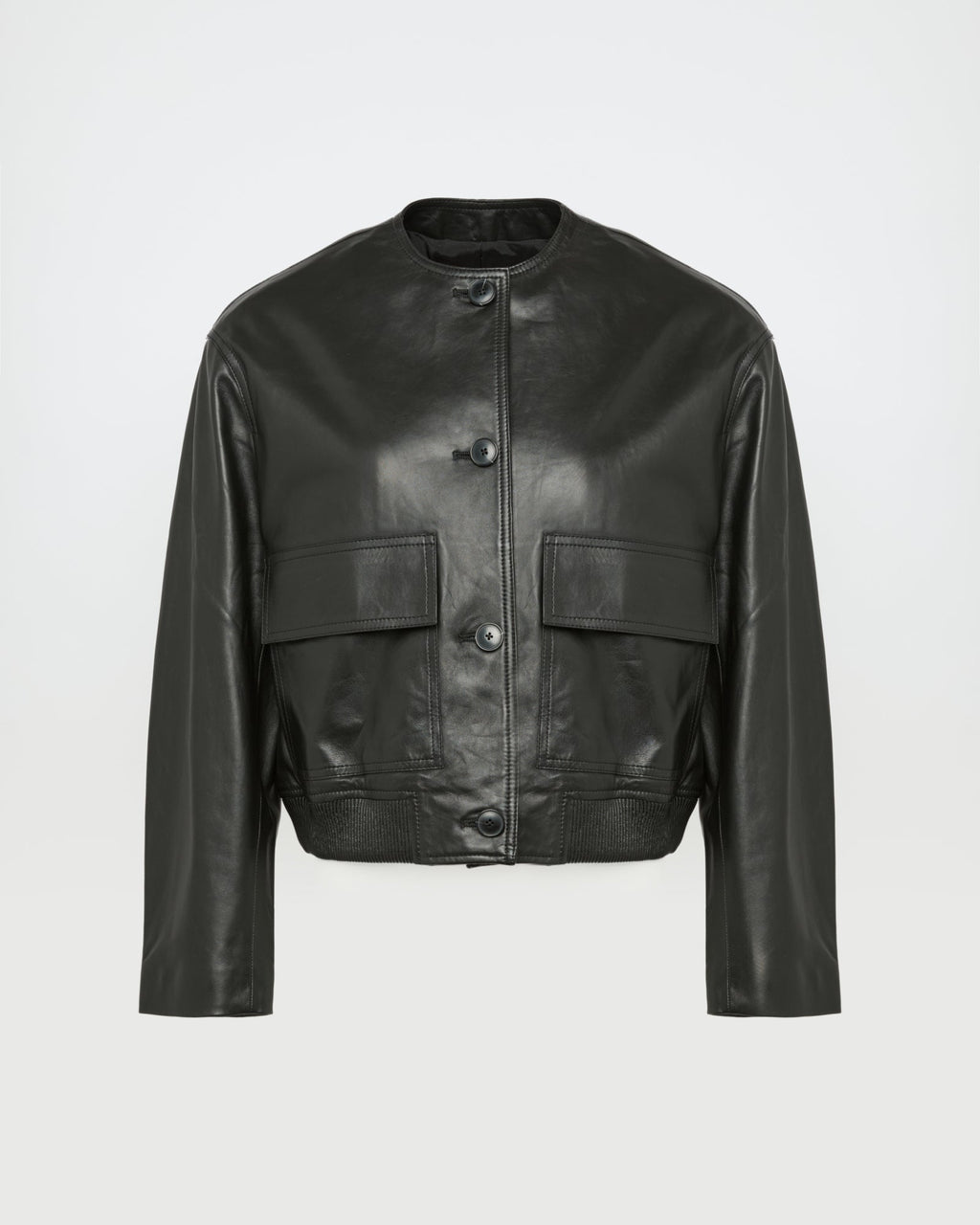 Honor | Round-Collar Cropped Jacket - Black – photo 5