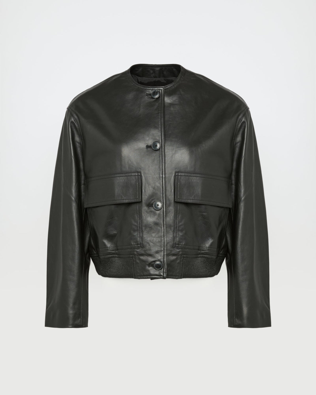 Honor | Round-Collar Cropped Jacket - Black – photo 5