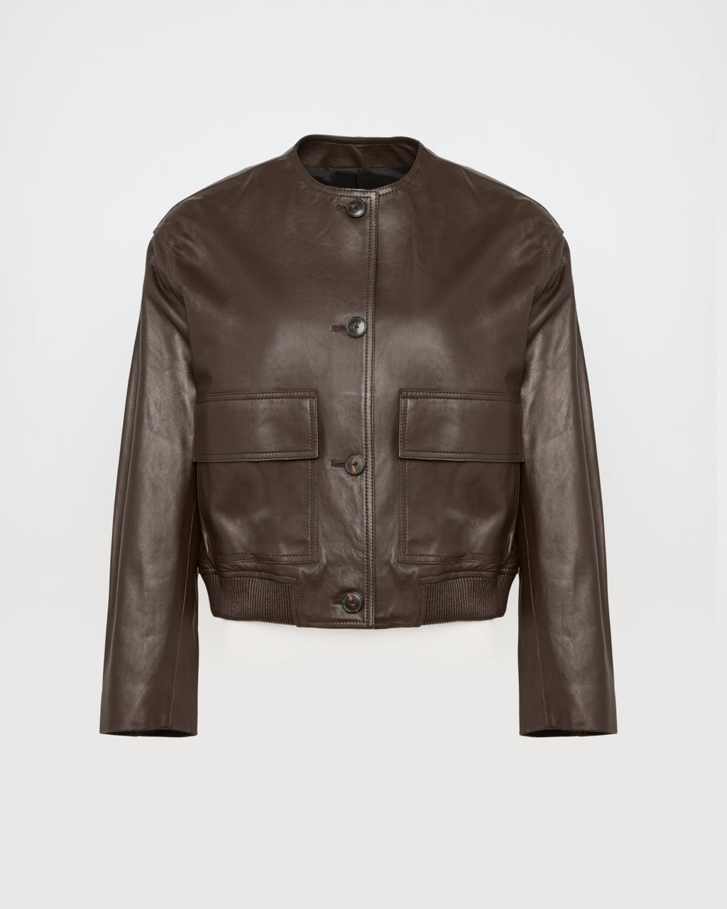 Honor | Round-Collar Cropped Jacket - Cocoa – photo 6