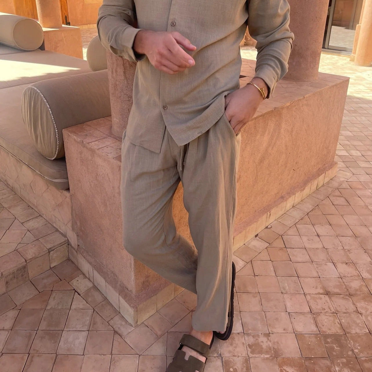 Ischia Men's Linen Trousers – photo 3