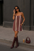 Isla Sundress - Amber Stripe | Velbrooke