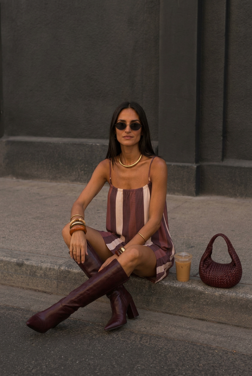 Isla Sundress - Amber Stripe – photo 2