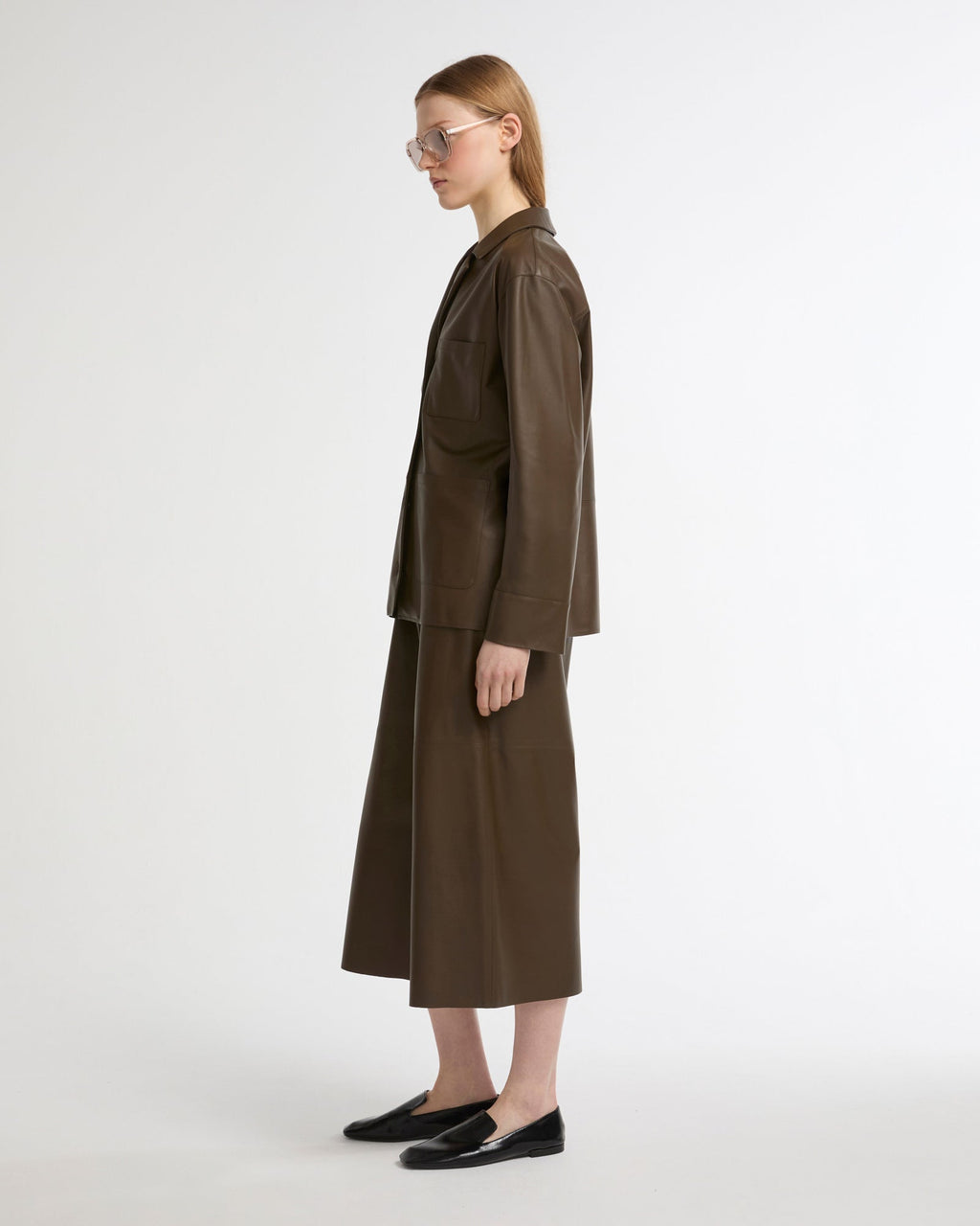 Juno | Relaxed Pyjama-Style Jacket - Bronze Green | Velbrooke
