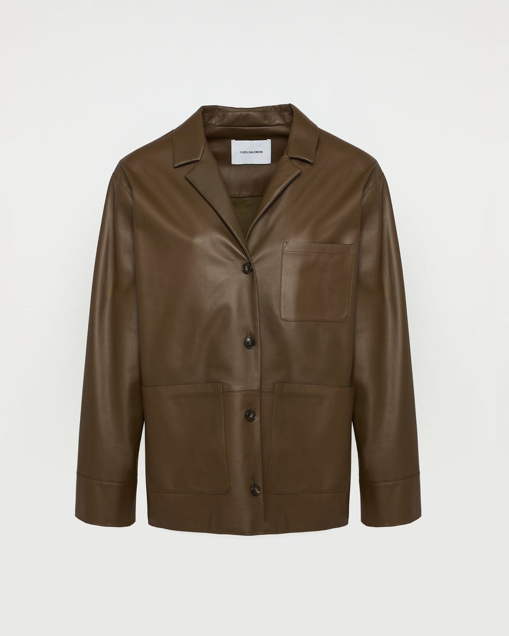 Juno | Relaxed Pyjama-Style Jacket - Bronze Green – photo 4