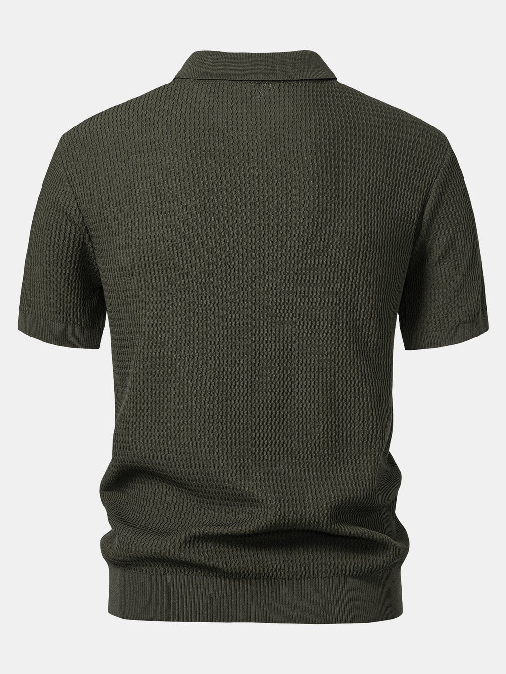 Marden Men's Wave Jacquard Knit V-Neck Polo Shirt – photo 6