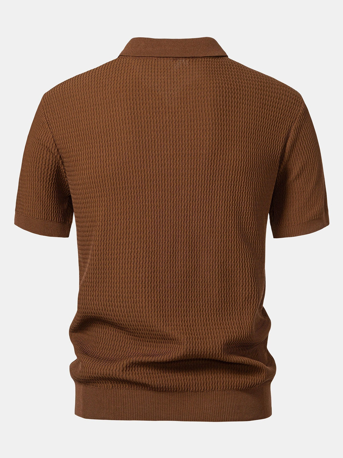 Marden Men's Wave Jacquard Knit V-Neck Polo Shirt – photo 8