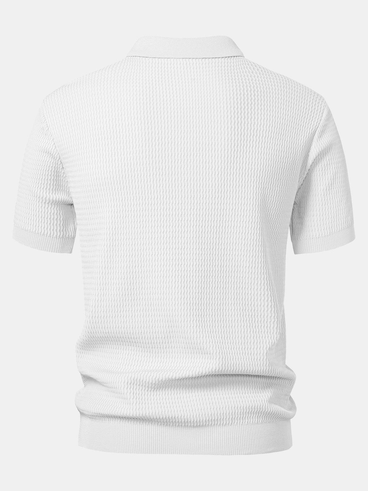 Marden Men's Wave Jacquard Knit V-Neck Polo Shirt – photo 10