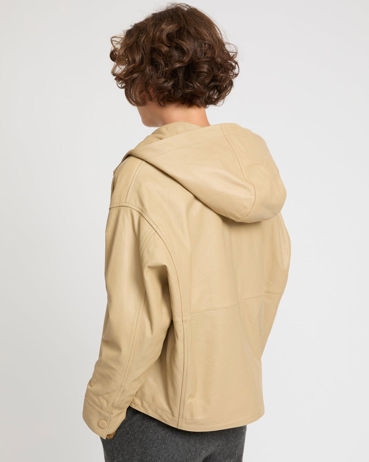 Maren | Zip-Front Hooded Jacket - Oat – photo 4