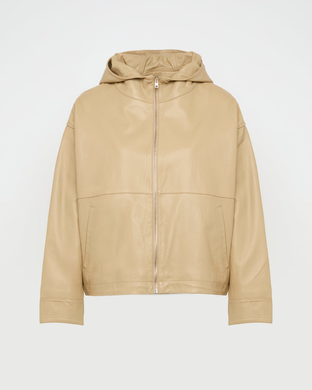 Maren | Zip-Front Hooded Jacket - Oat – photo 5
