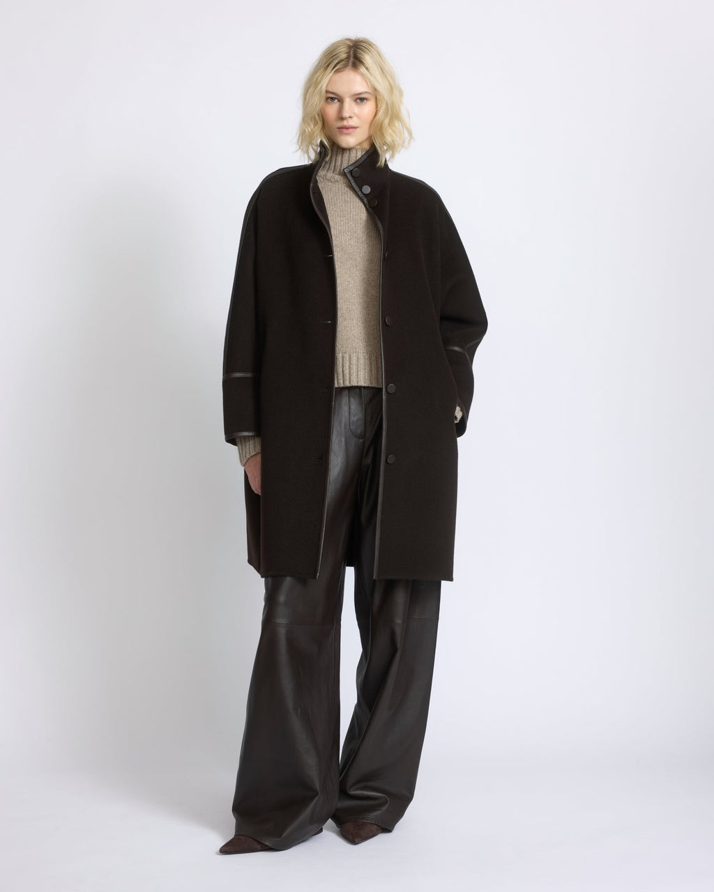 Margot | Oversized Double-Face Coat - Chestnut – photo 2